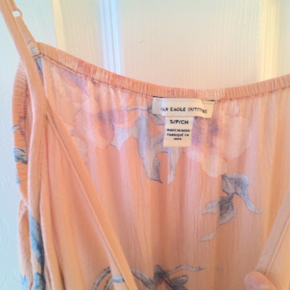 American Eagle Floral Pink Maxi Dress Womans Size Small - Picture 4 of 4